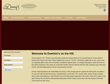 Tablet Screenshot of dominicsrestaurant.com